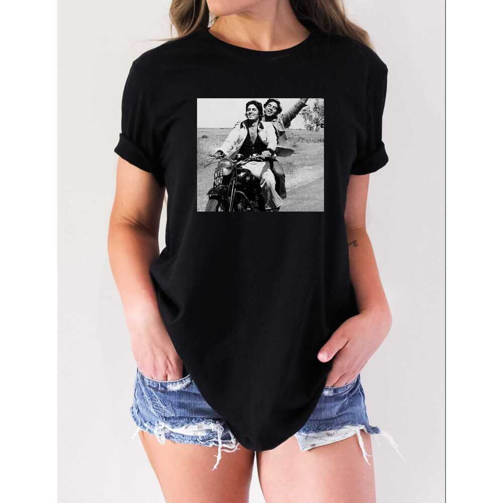 Sholay Amitabh Bachchan Dharmendra Basanti Hindi Cinema Black Shirt